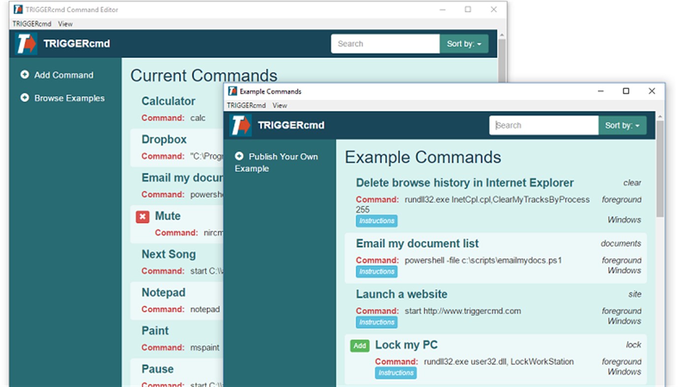 #1. TRIGGERcmd Agent (Windows) By: RVMey