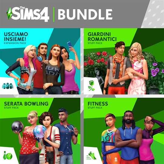 The Sims™ 4 Back to School Bundle – Usciamo Insieme!, Giardini Romantici Stuff, Serata Bowling Stuff, Fitness Stuff for xbox