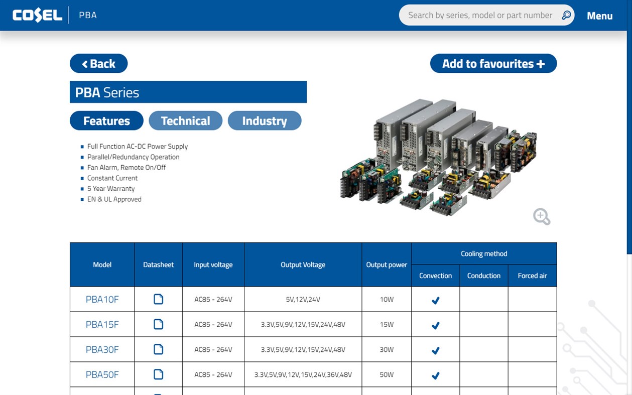 #5. Cosel Product Selector (Windows) 由: Cosel