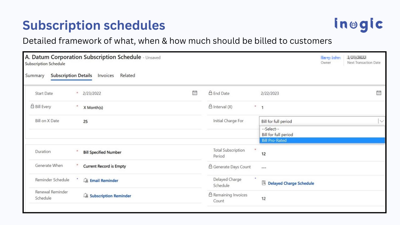 Snapshot 5 of Subscription and Recurring Billing Management for Dynamics 365 CRM