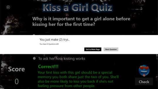 kiss quiz screenshot 3