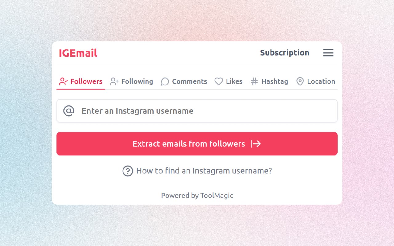 IGEmail - IG Email Extractor