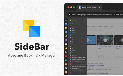 Sidebar for Edge - Quick Access to Apps & Bookmarks