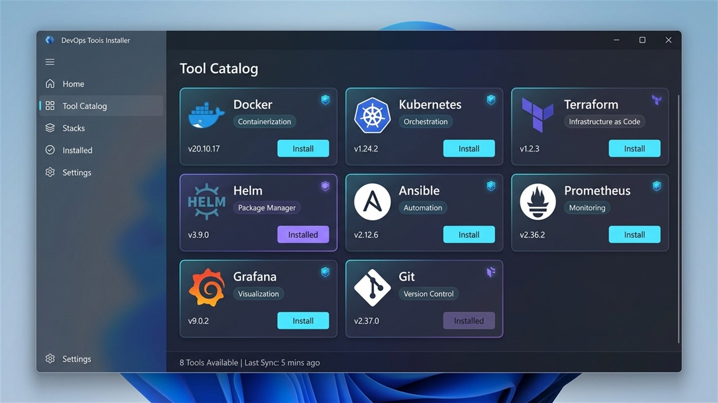 #1. DevOps Tools Installer (Windows) Od: NotHarshhaa