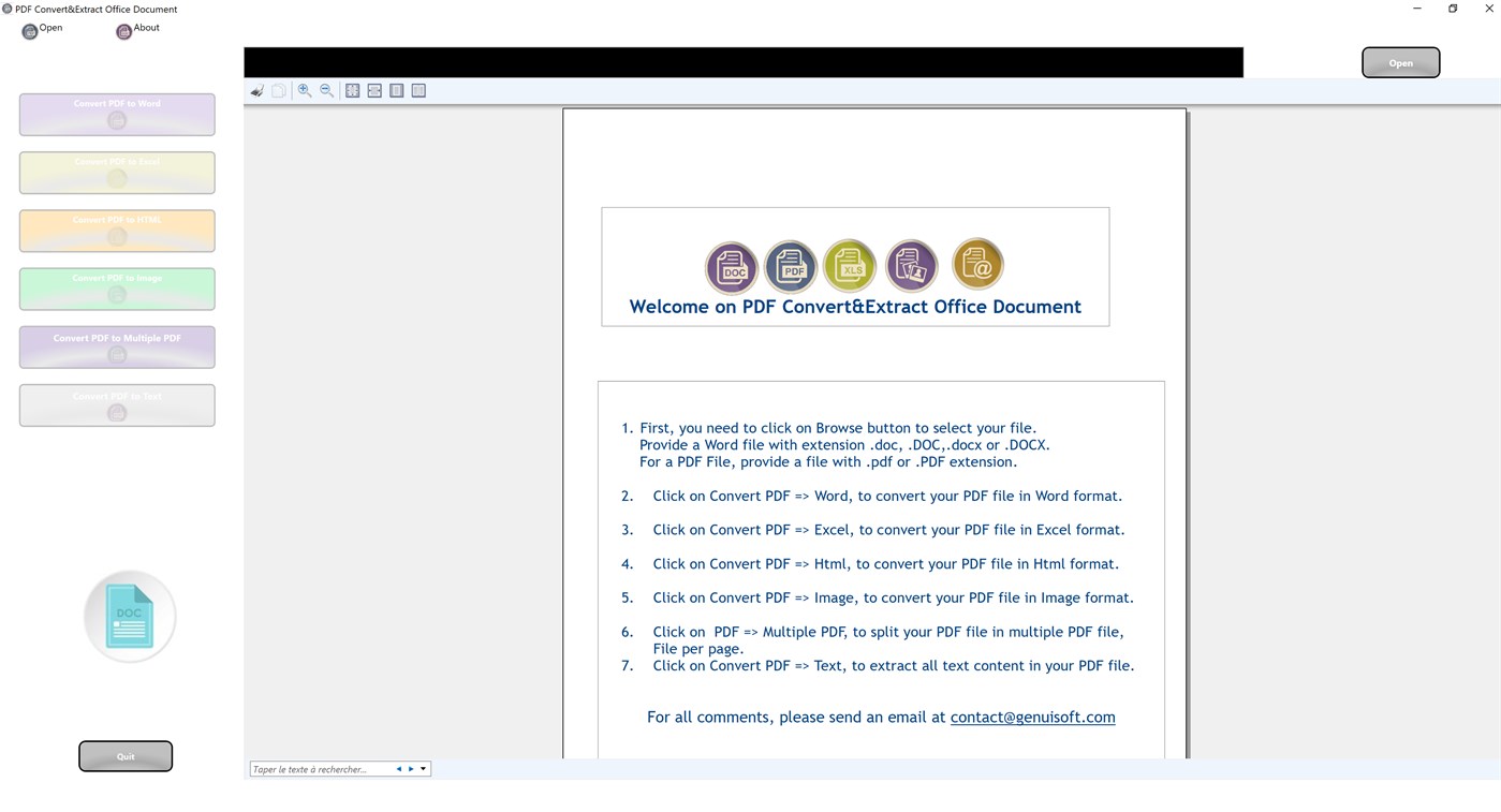 #1. PDF Convert&Extract Office Document (Windows) 由: GenuiSoft IT