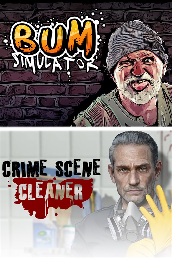 Bum Simulator & Crime Scene Cleaner Xbox Series X|S and Xbox One cover art