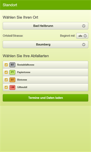 WGV Quarzbichl Abfall-App screenshot 1