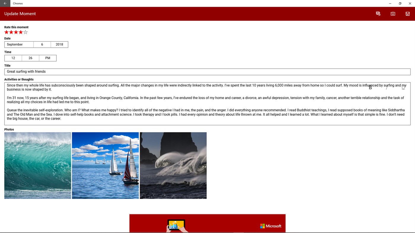 #7. Chronos (Diary/Journal App) (Windows) 由: Mark Erwin