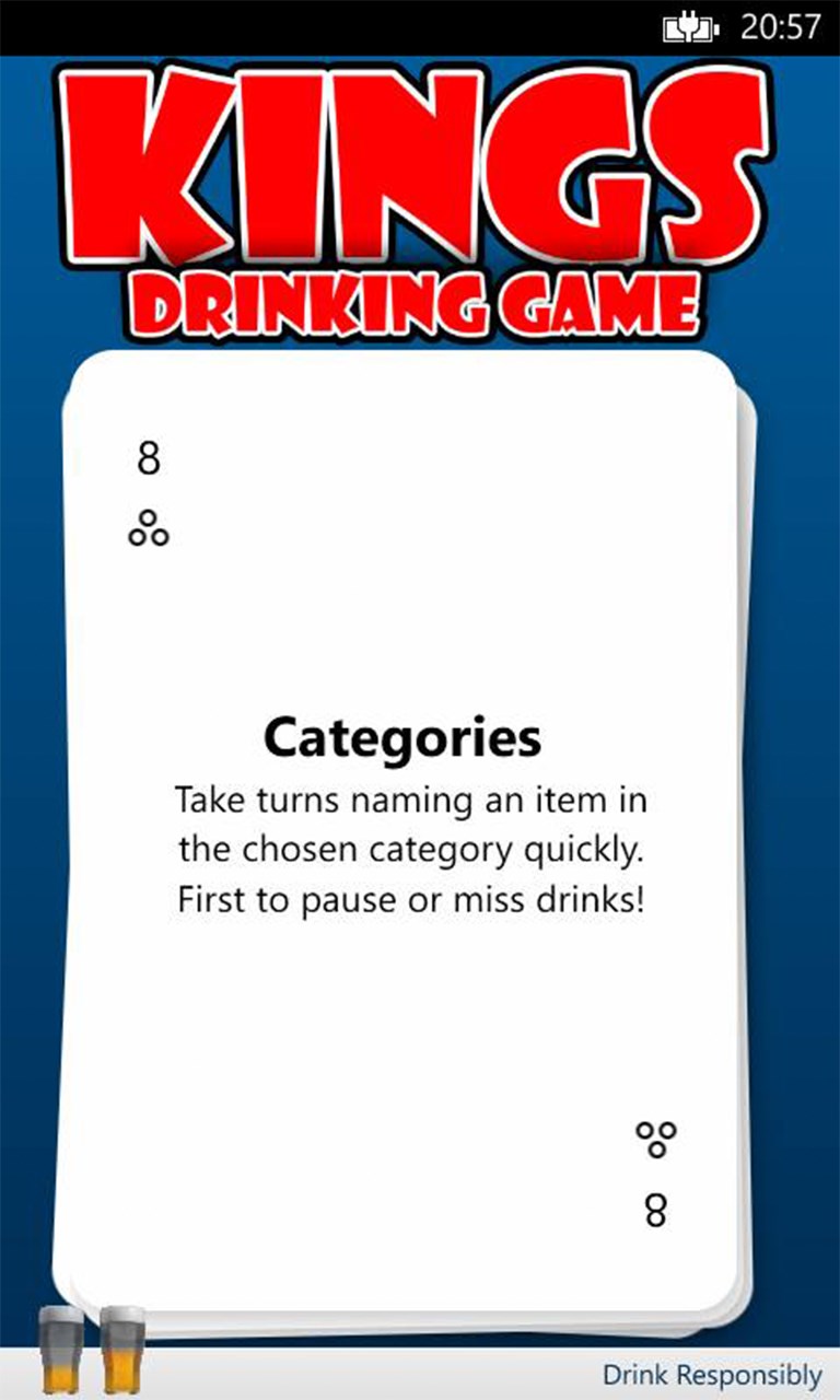 Kings Drinking Game