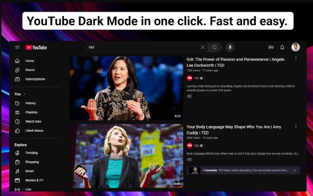 YouTube Dark Mode