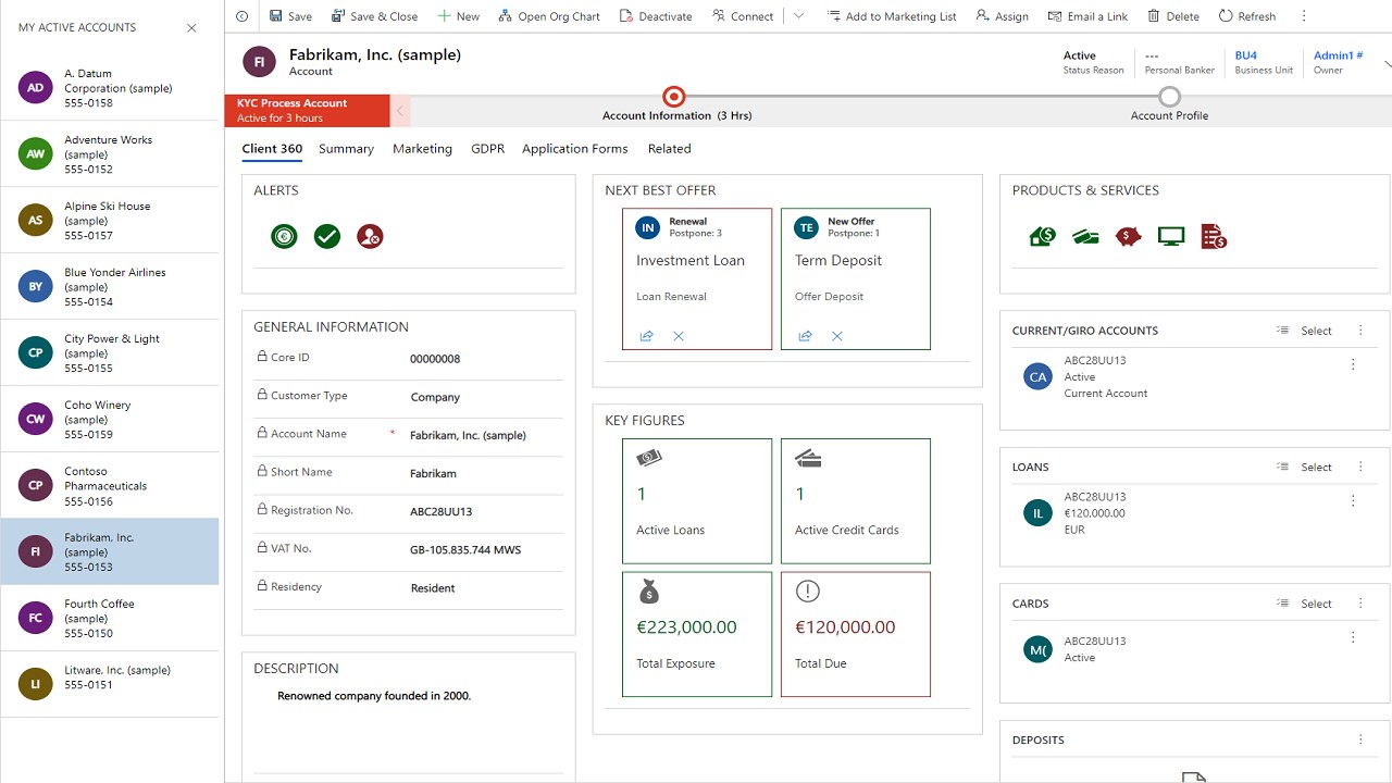 Snapshot 1 of BE-terna Banking CRM