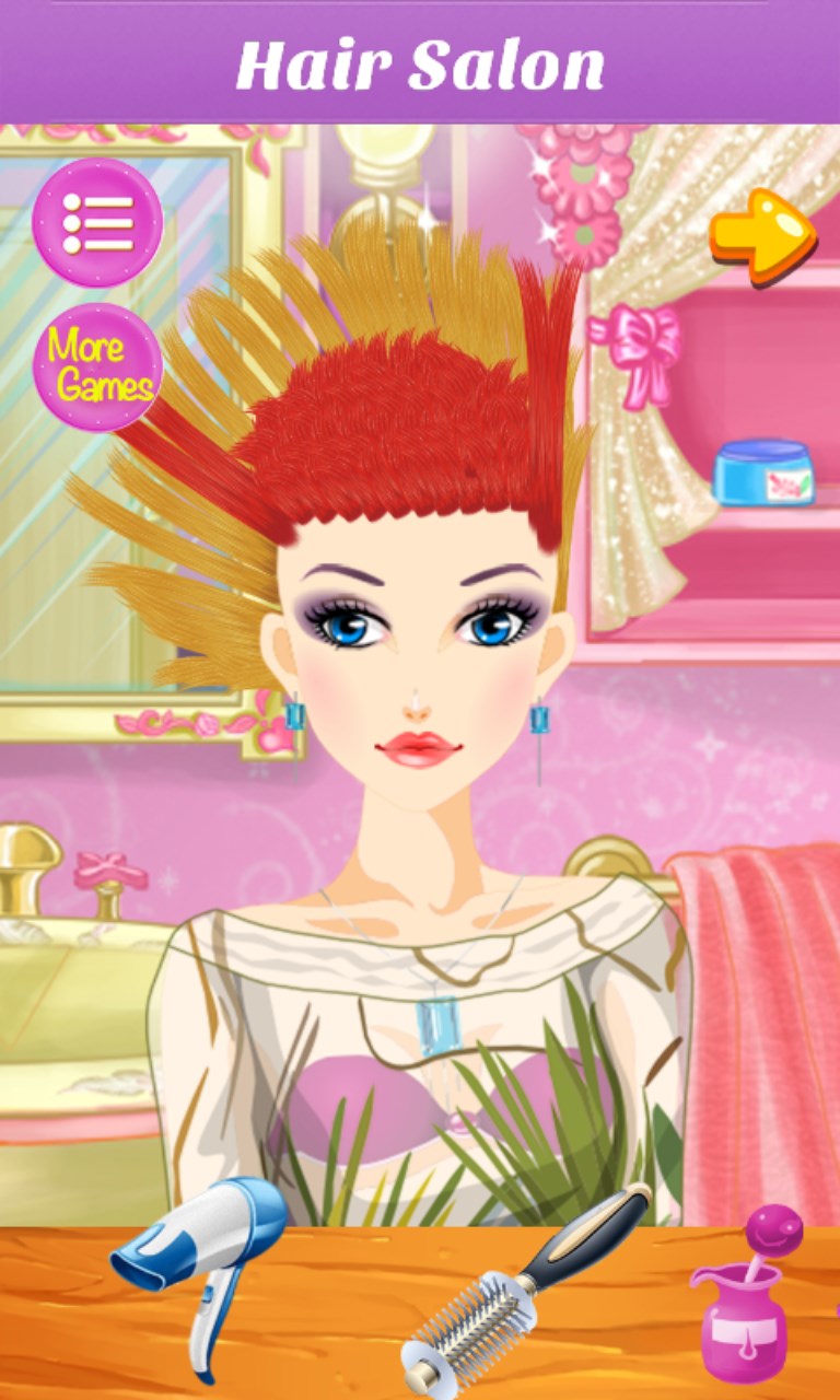 Recevoir Salon De Coiffure De Fille Magique Beauté Dété