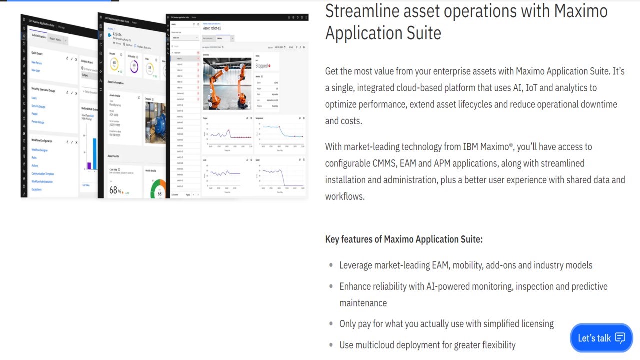 Snapshot 1 of IBM Maximo Application Suite (client-managed)