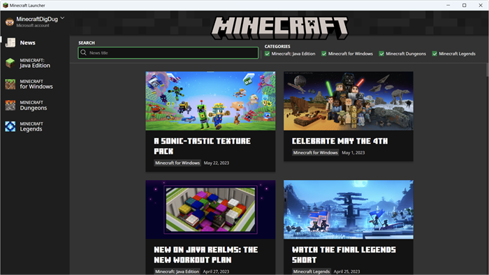 Minecraft Launcher — скриншот 9