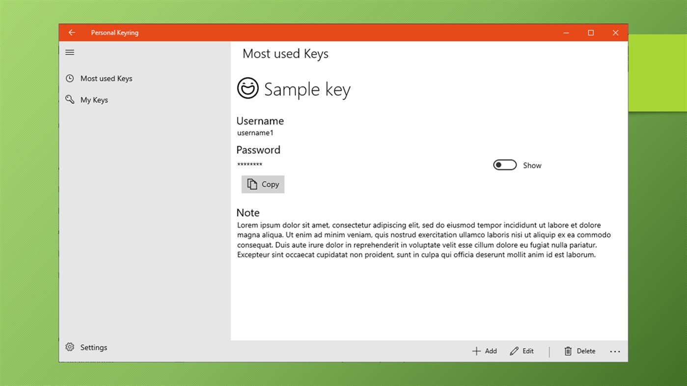 #2. Personal Keyring (Windows) Által: Screwdriver