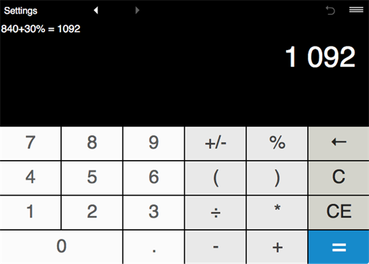 Calculator with parentheses screenshot 3