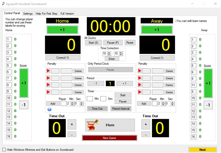 Eguasoft Handball Scoreboard - PC - (Windows)