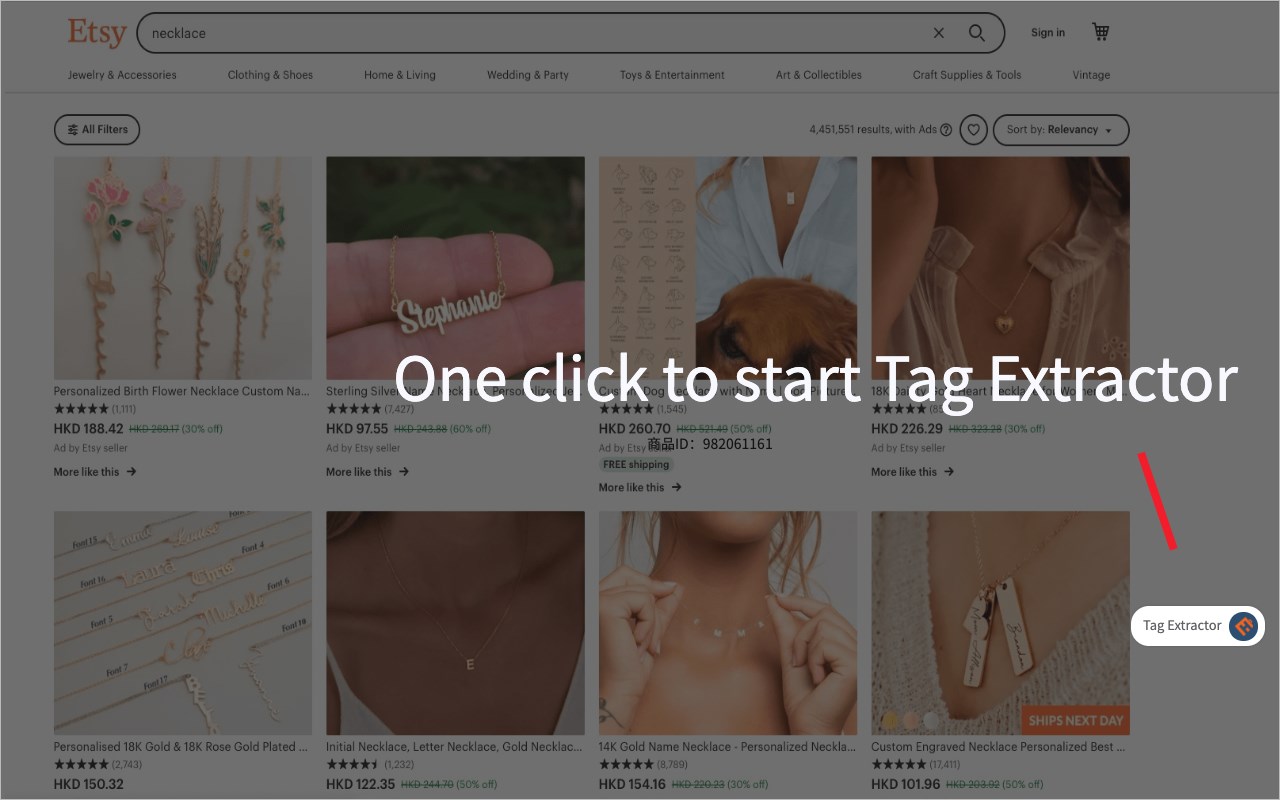 Etsy Tags Tool for Etsy Hunt