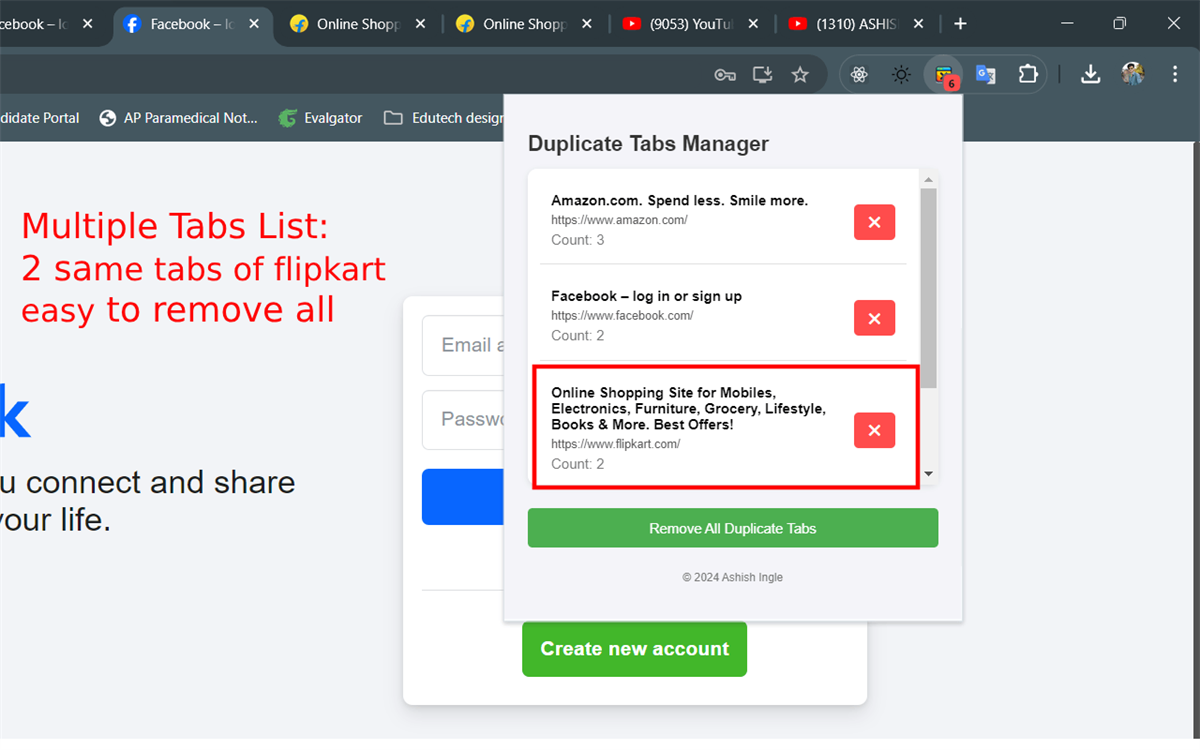 Duplicate Tab Closer - Close Duplicate Chrome Tabs Fast