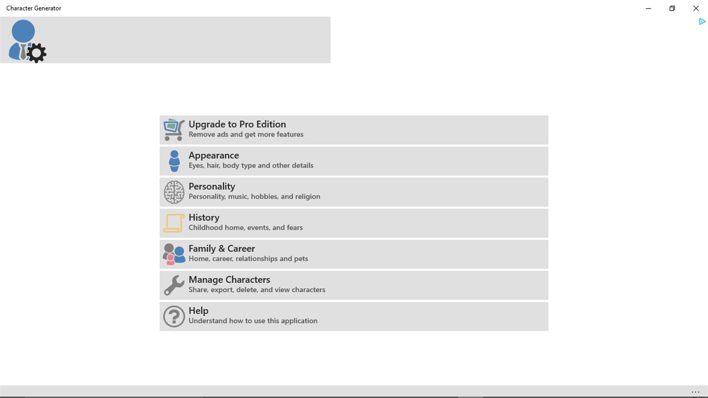 #1. Character Generator (Windows) 由: McKisic Designs LLC