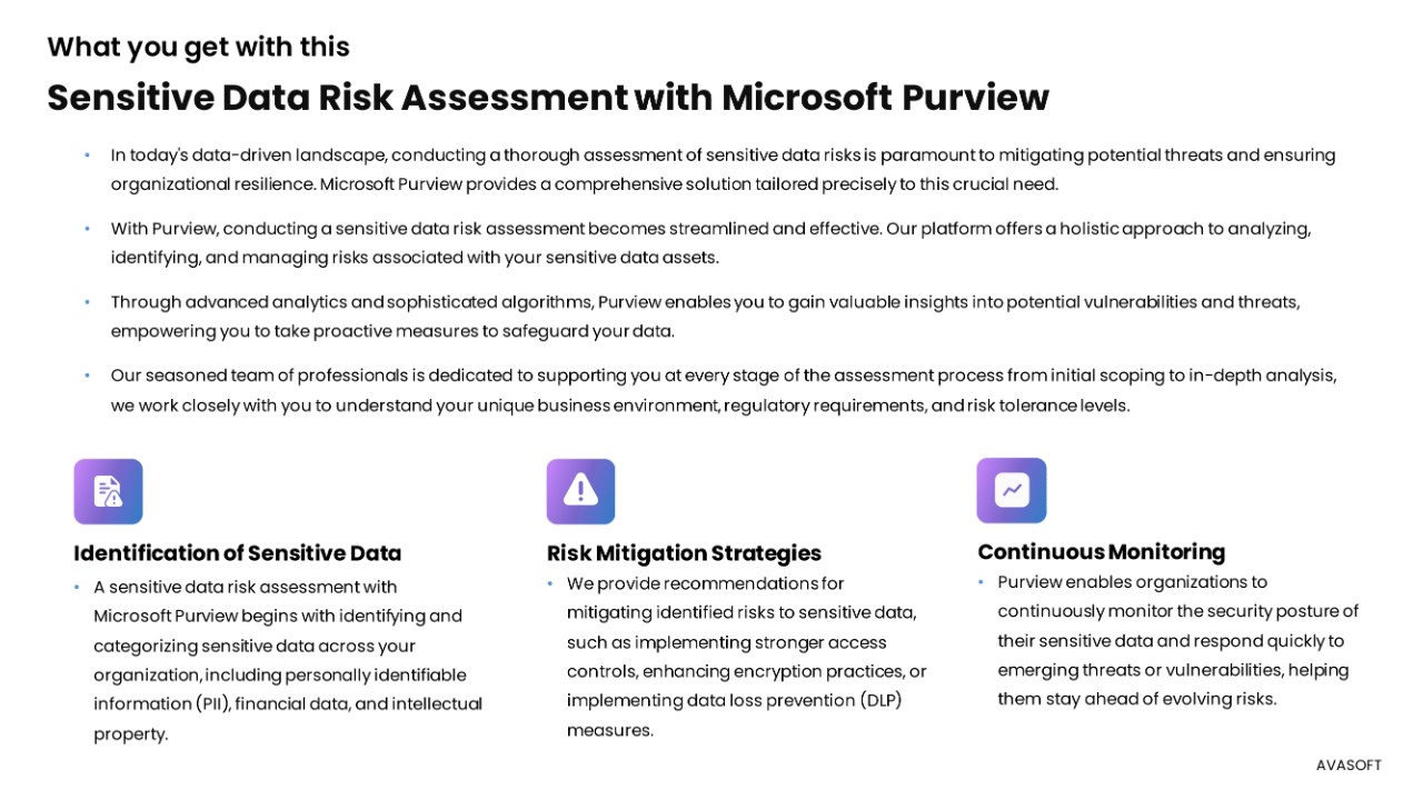 Snapshot 1 of Sensitive data risk assessment