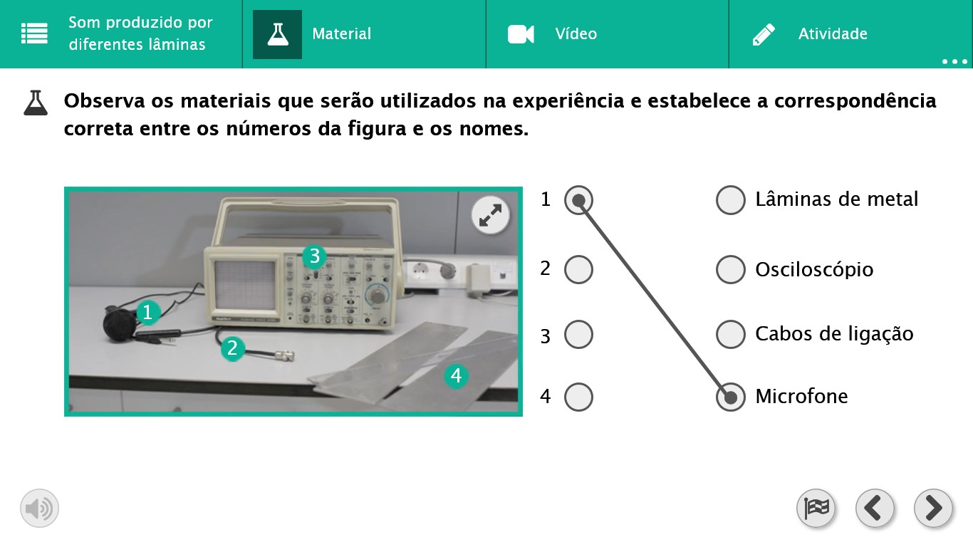 Conteúdo multimédia - Actividade experimental