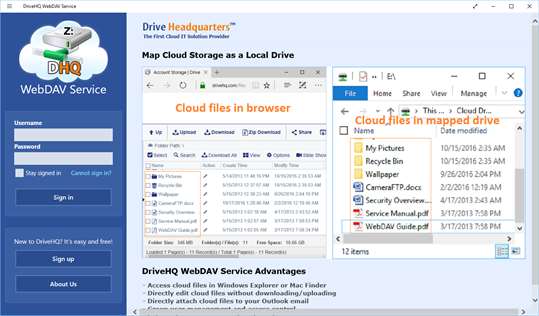 DriveHQ WebDAV Service screenshot 3