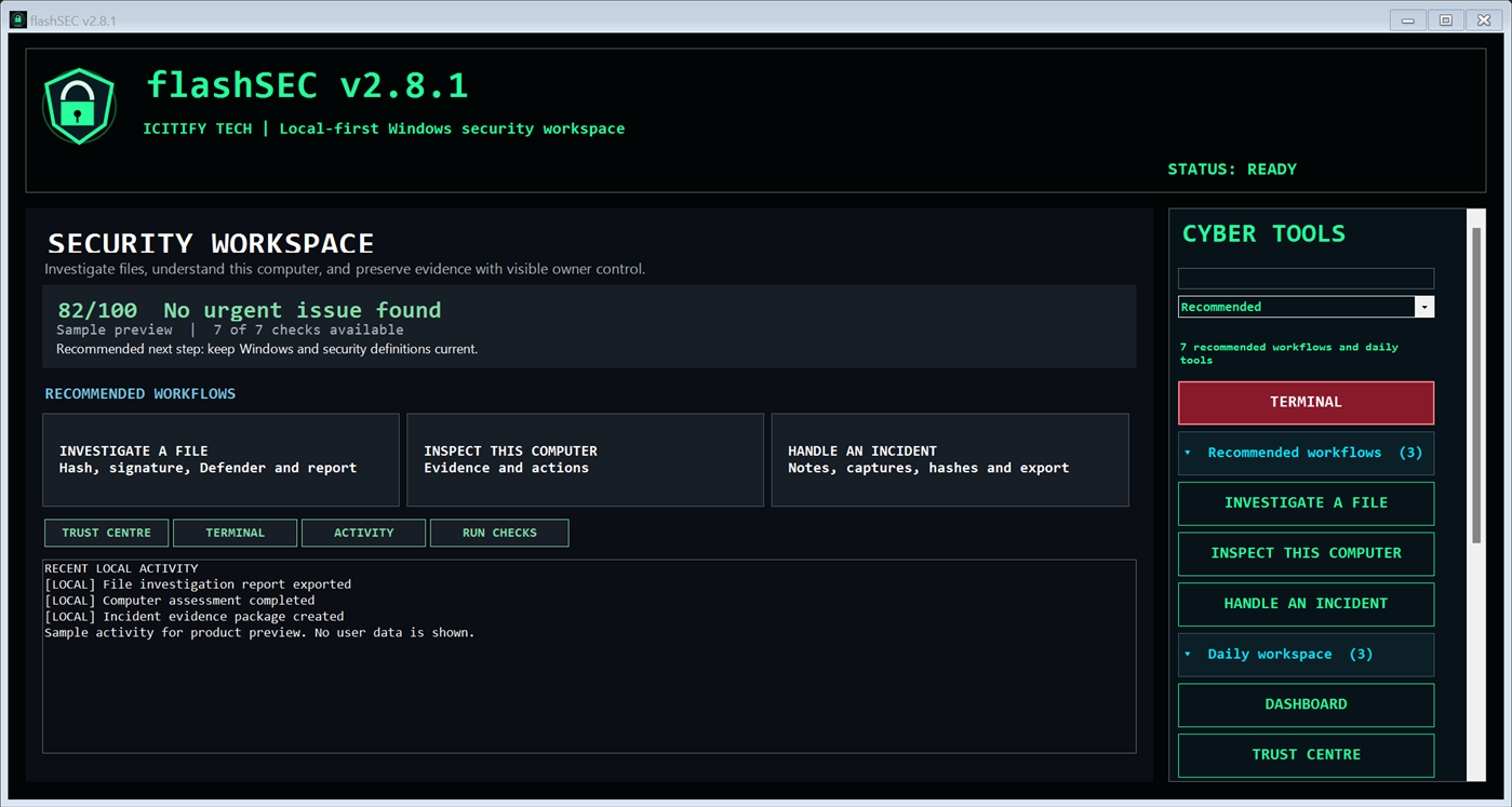 #1. flashSEC (Windows) di: ICITIFY TECH