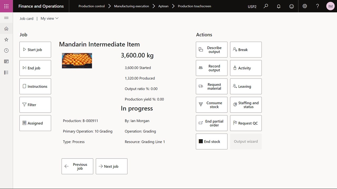 Snapshot 3 of Aptean Food and Beverage ERP Enterprise Edition