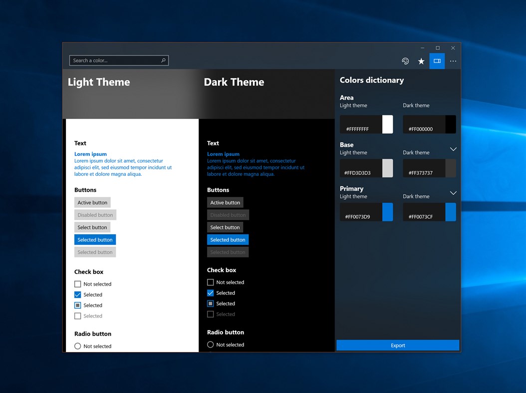 #1. Universal colors (Windows) By: Luca Lindholm