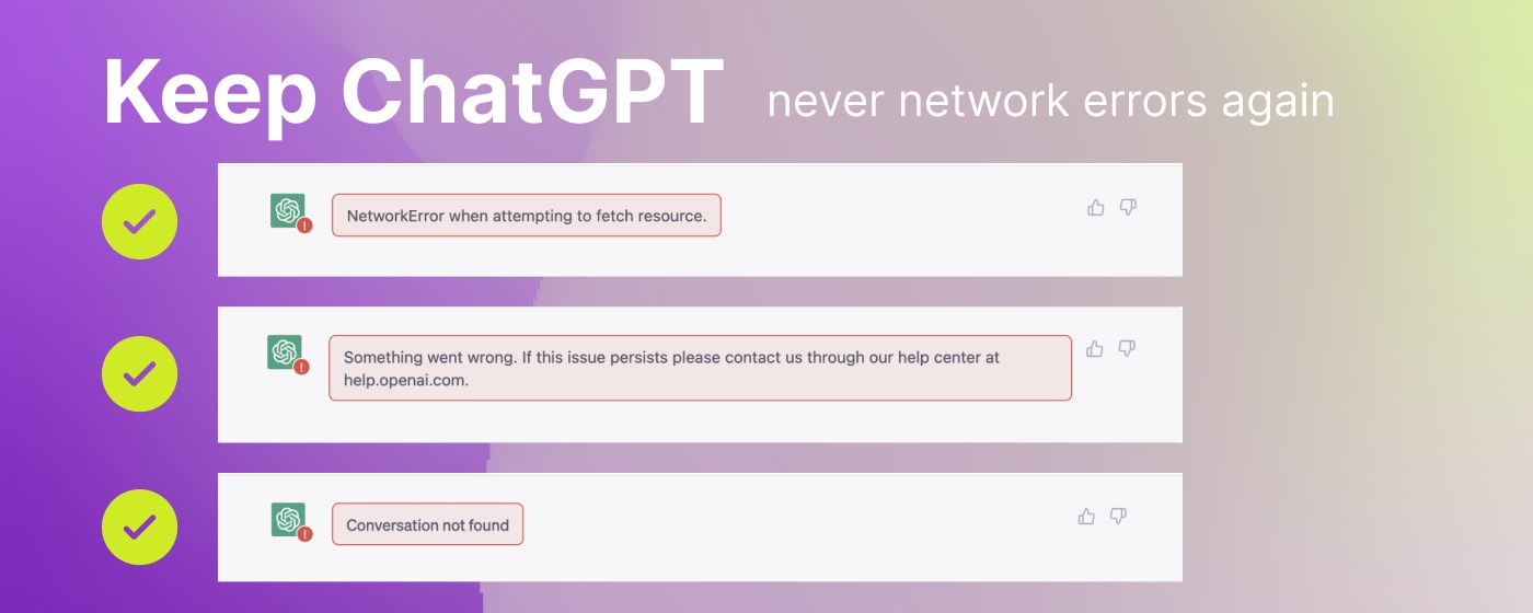 KeepChatGPT - Enable ChatGPT to chat smooth marquee promo image