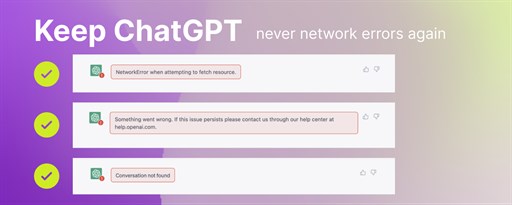 KeepChatGPT - Enable ChatGPT to chat smooth marquee promo image