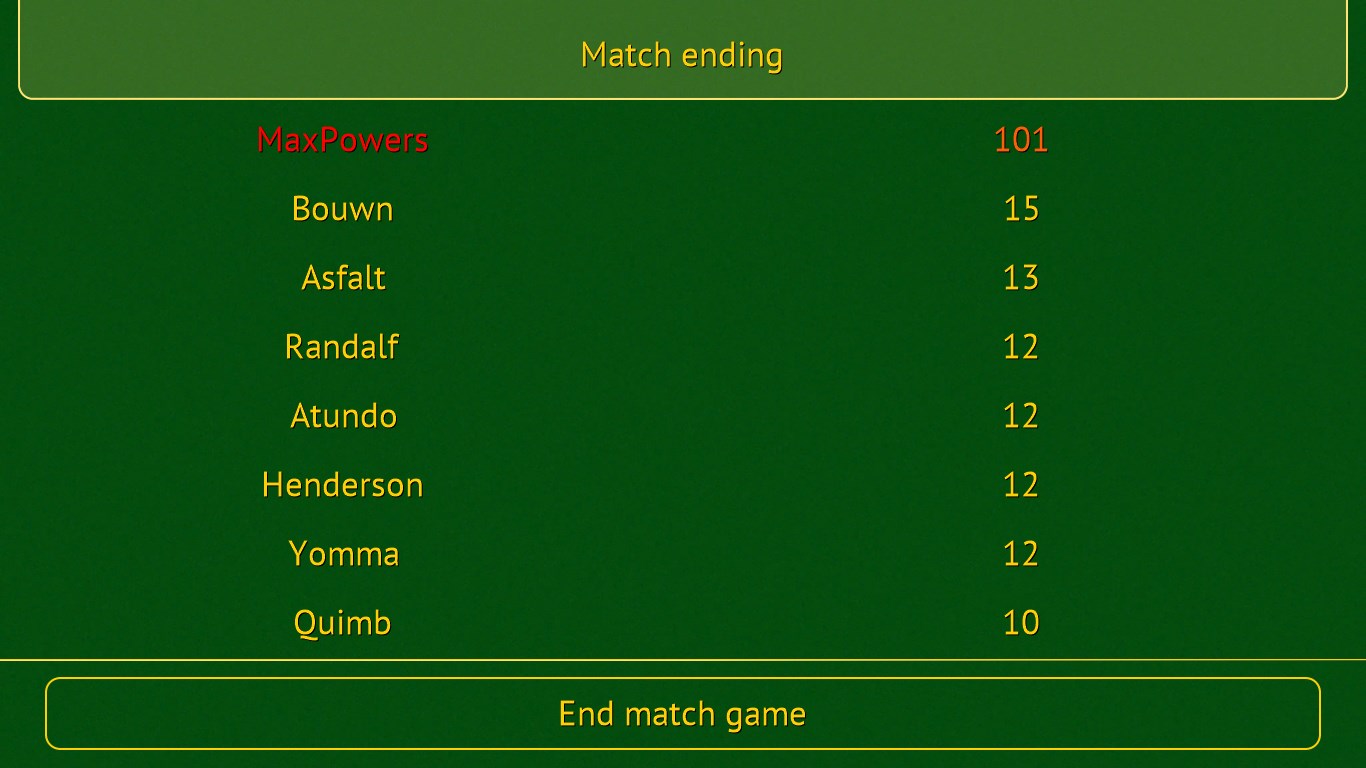 Match endings a b with. Match end.
