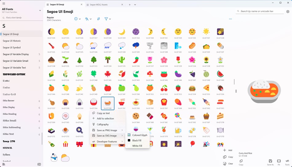 Character Map UWP (Windows) Av: Edi Wang