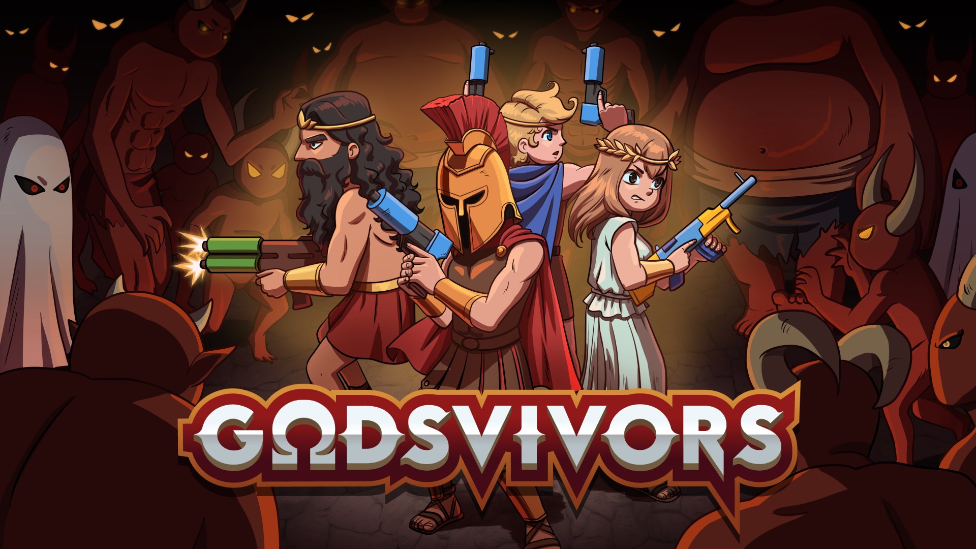 Battle through the underworld in Godsvivors, a roguelite bullet hell adventure!