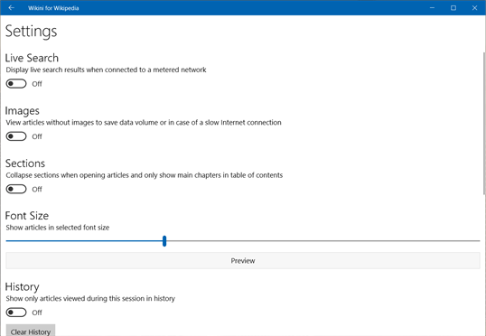 Wikini for Wikipedia screenshot 8