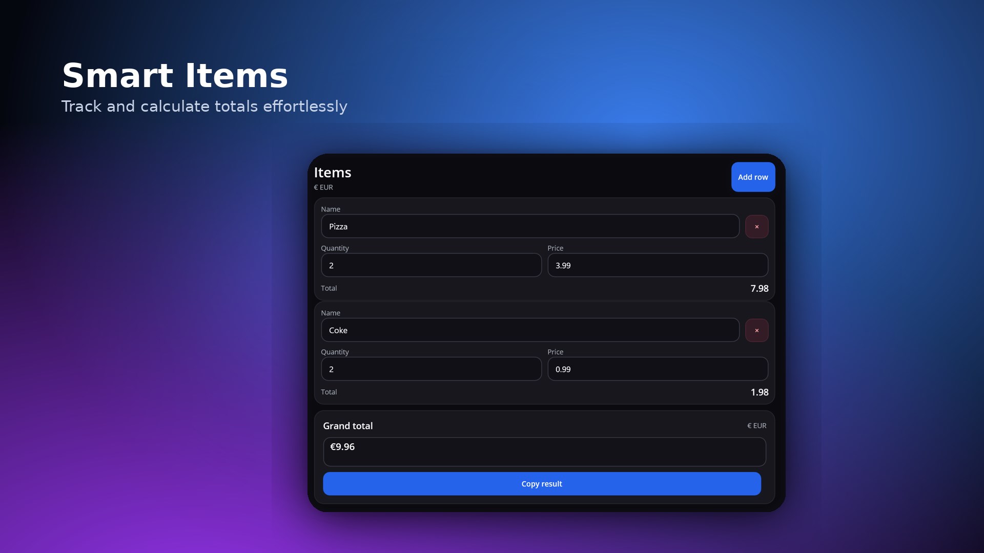 ARX Calculator screenshot