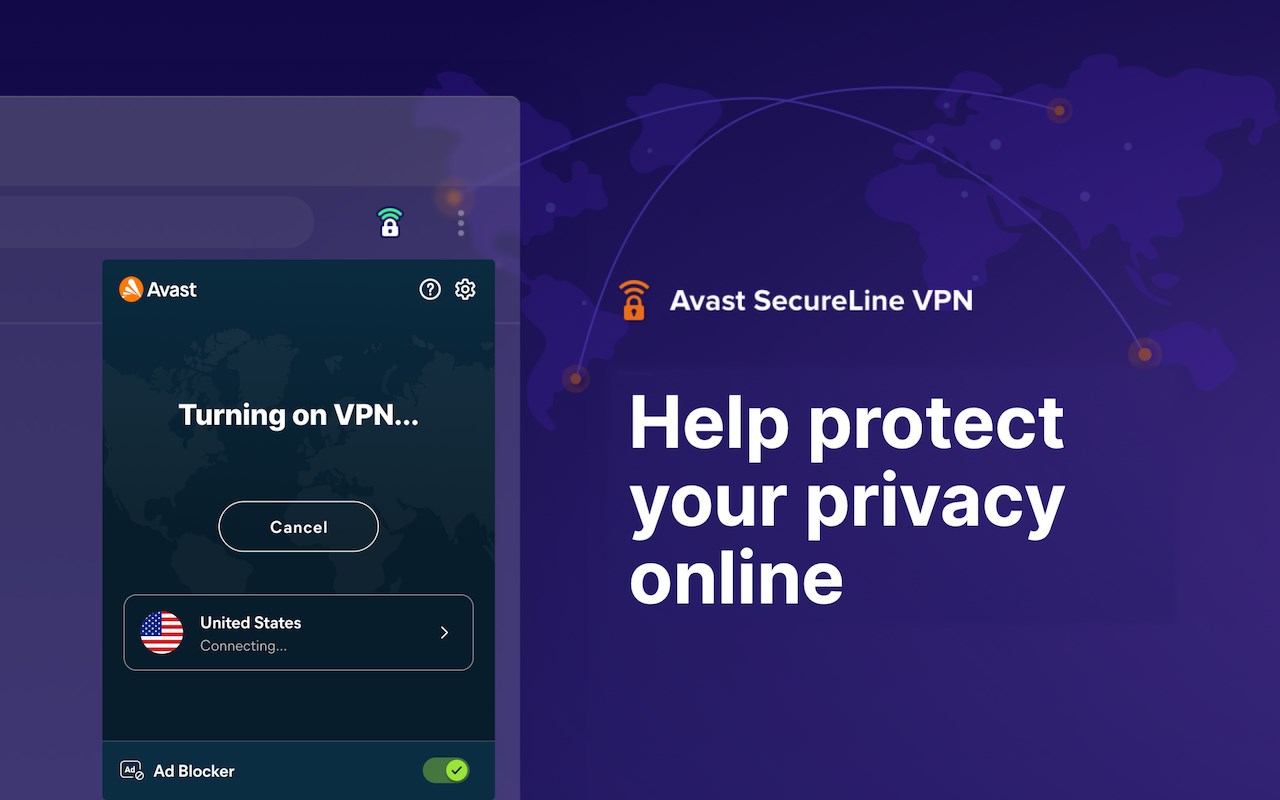 Avast SecureLine VPN with Ad Blocker