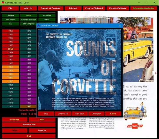 Corvette Ads 1953-2019 screenshot 4