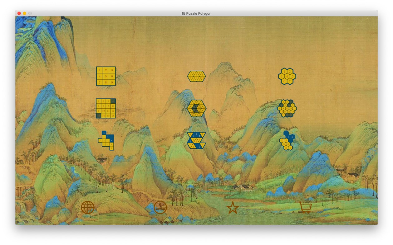 #1. 15 Puzzle Polygon (Windows) 由: YWH Family