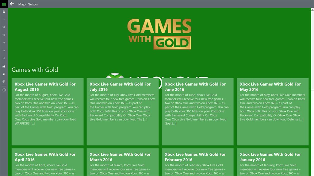 Major nelson games with hot sale gold