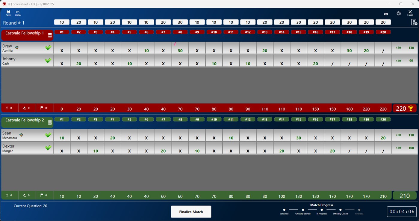 #4. Bible Quiz Scoresheet (Windows) 来自: Dexsoft