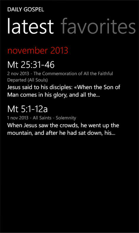 Daily Gospel Screenshots 2