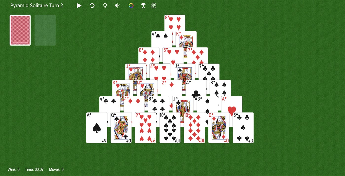 #1. Pyramid Solitaire Turn 2 (Windows) 由: Solitairen