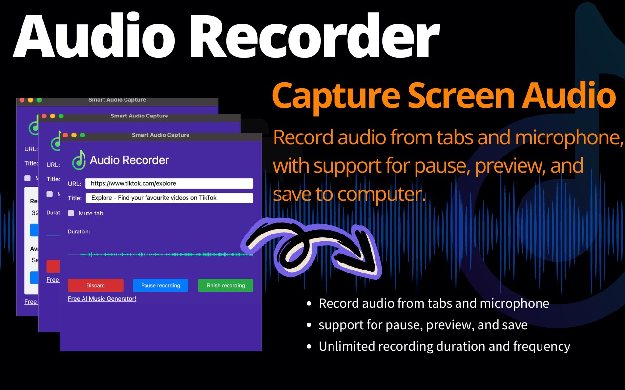Audio Recorder Online - Capture Screen Audio