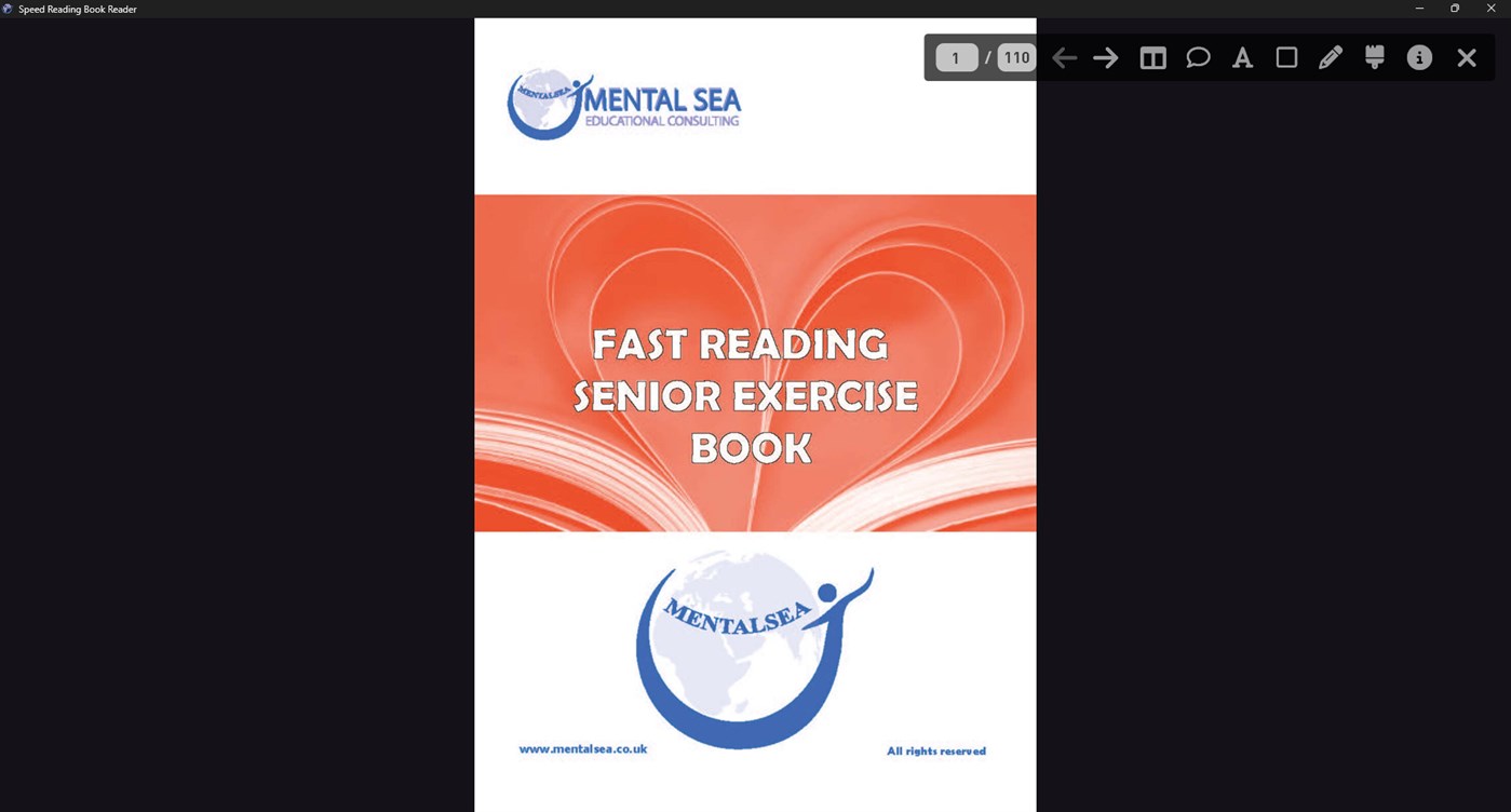 #4. Speed Reading Book Reader (Windows) By: Mental Sea Academy