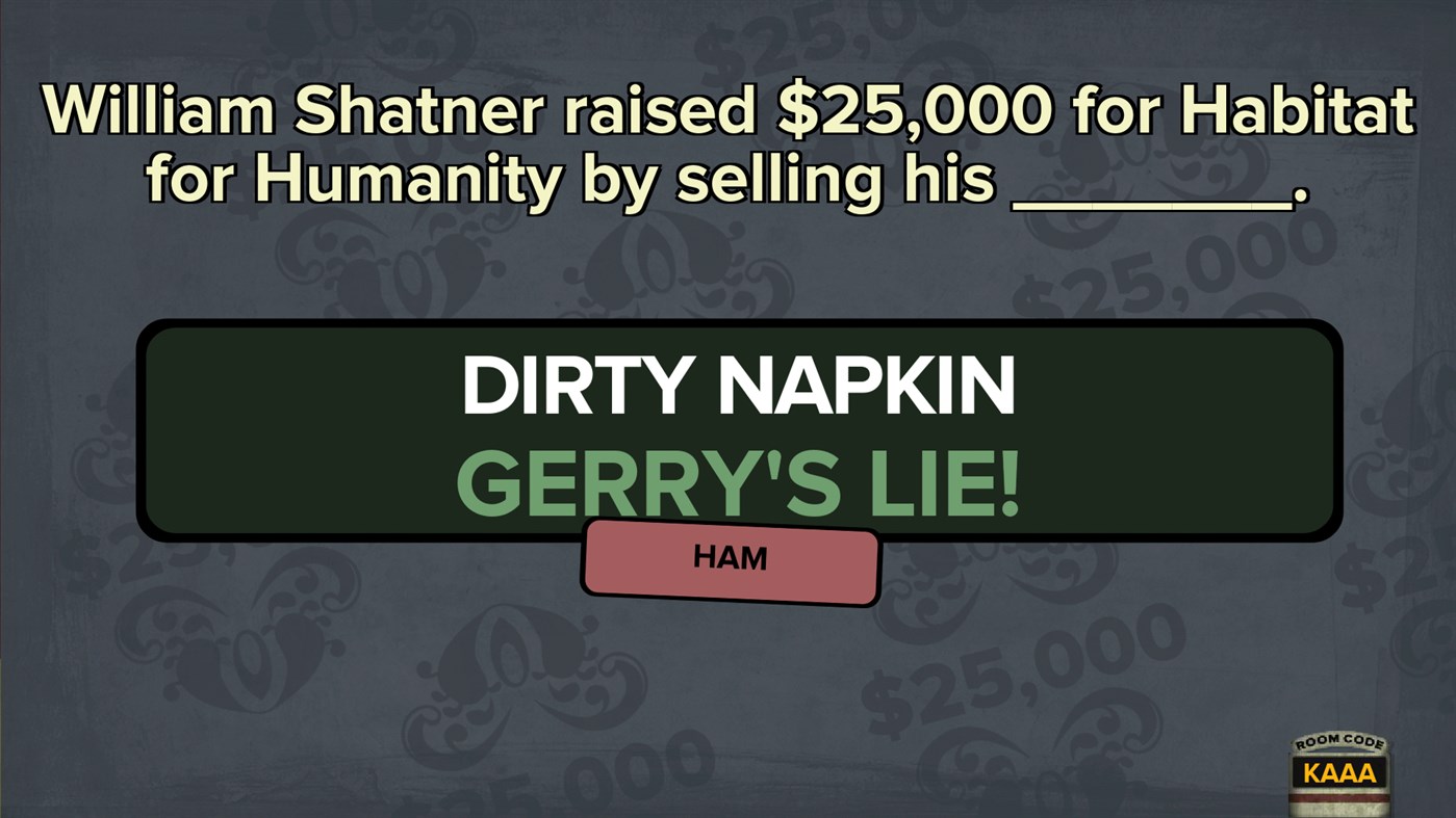 #2. Fibbage: The Hilarious Bluffing Party Game (Xbox) Av: Jackbox Games, Inc.