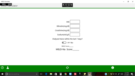 MELD Calculator Screenshots 1