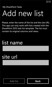 My SharePoint Tasks screenshot 2