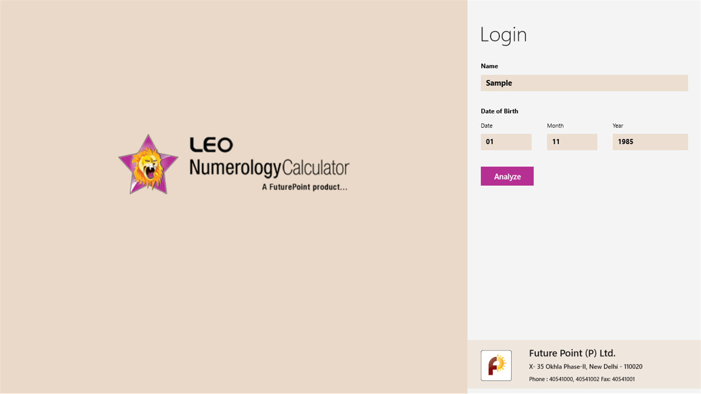 #1. Leo Numerology Calculator (Windows) 由: Future Point